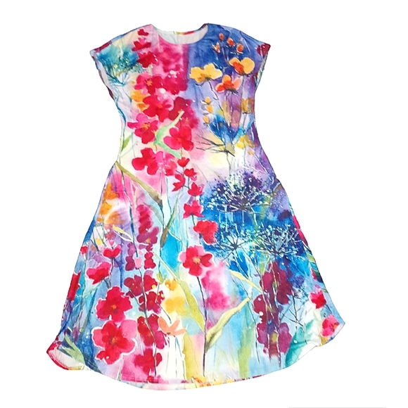 NWOT Maxi Dress Casual Floral with Pockets - Picture 2 of 8